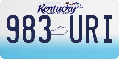 KY license plate 983URI