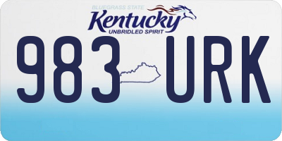 KY license plate 983URK