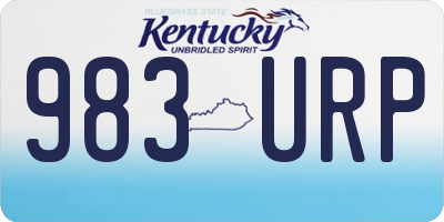 KY license plate 983URP