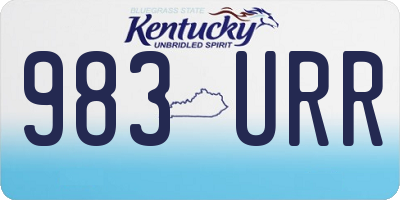 KY license plate 983URR