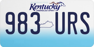 KY license plate 983URS