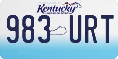 KY license plate 983URT