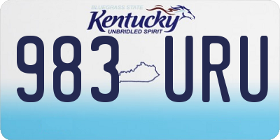 KY license plate 983URU