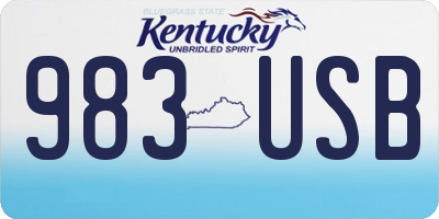 KY license plate 983USB