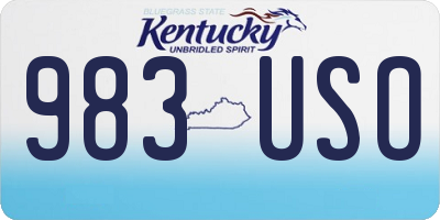 KY license plate 983USO