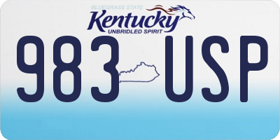 KY license plate 983USP