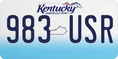 KY license plate 983USR