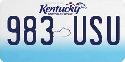 KY license plate 983USU