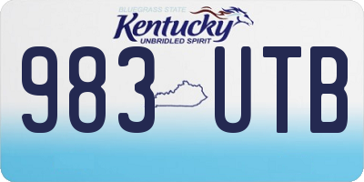 KY license plate 983UTB