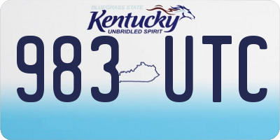 KY license plate 983UTC