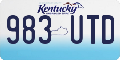 KY license plate 983UTD