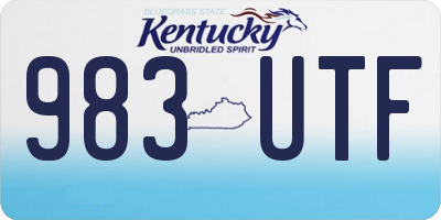 KY license plate 983UTF