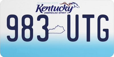 KY license plate 983UTG