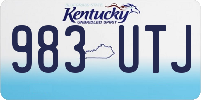 KY license plate 983UTJ