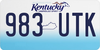 KY license plate 983UTK