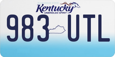 KY license plate 983UTL