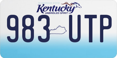 KY license plate 983UTP