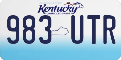 KY license plate 983UTR