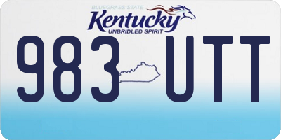 KY license plate 983UTT