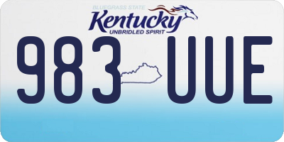 KY license plate 983UUE
