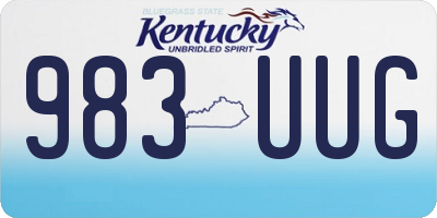 KY license plate 983UUG