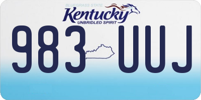 KY license plate 983UUJ