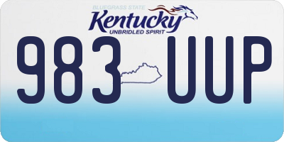 KY license plate 983UUP