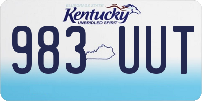 KY license plate 983UUT