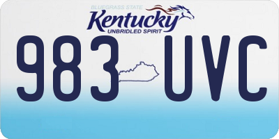 KY license plate 983UVC