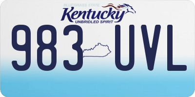 KY license plate 983UVL