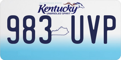 KY license plate 983UVP