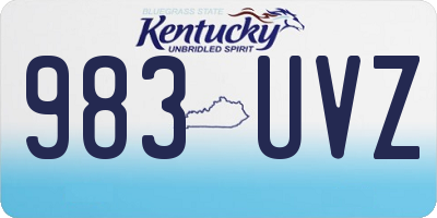 KY license plate 983UVZ