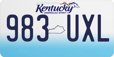 KY license plate 983UXL