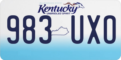 KY license plate 983UXO