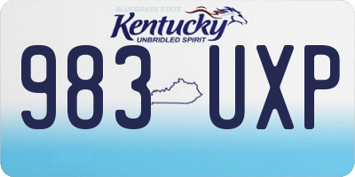 KY license plate 983UXP
