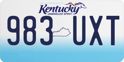 KY license plate 983UXT