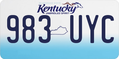 KY license plate 983UYC