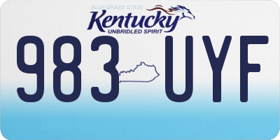 KY license plate 983UYF