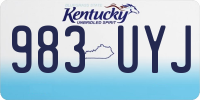 KY license plate 983UYJ
