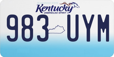 KY license plate 983UYM