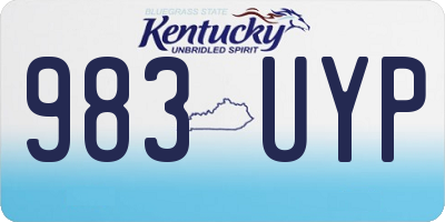 KY license plate 983UYP