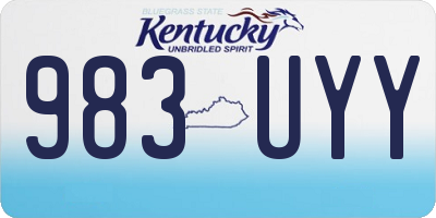 KY license plate 983UYY