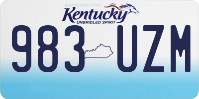 KY license plate 983UZM