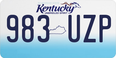 KY license plate 983UZP