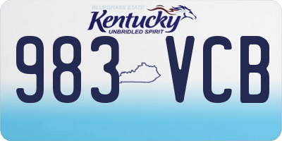 KY license plate 983VCB