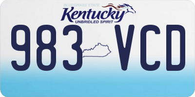 KY license plate 983VCD