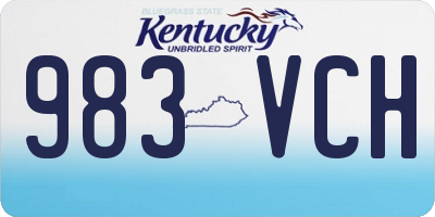 KY license plate 983VCH