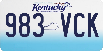 KY license plate 983VCK