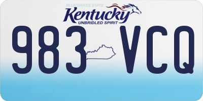KY license plate 983VCQ