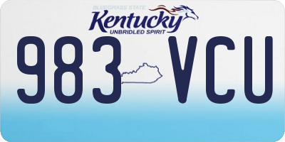 KY license plate 983VCU